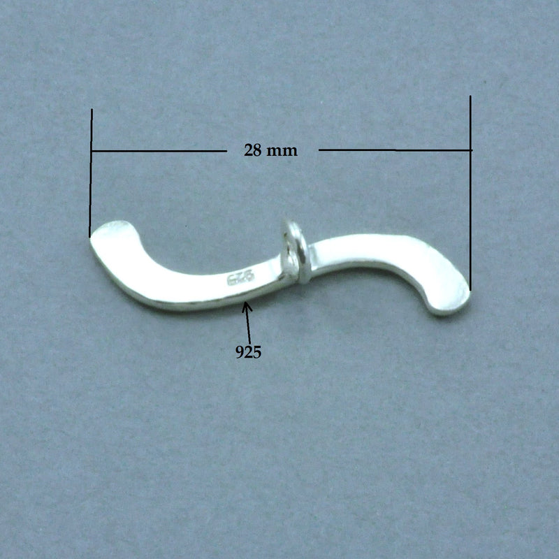 terling Silver Large Toggle Clasp, OT Clasp for Necklace, Jewelry Making Findings, 18mm