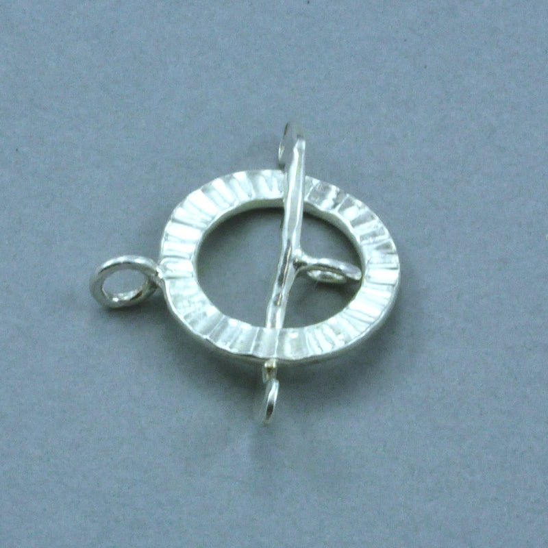terling Silver Large Toggle Clasp, OT Clasp for Necklace, Jewelry Making Findings, 18mm