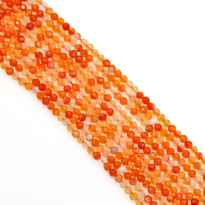 Size 3mm Faceted Round Semi-precious Gemstone Spacer Beads for Jewellery Making