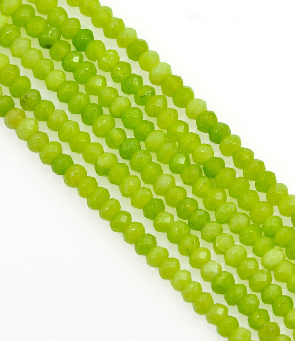 Blues, greens,  black and white 4 mm faceted rondelle agate semi-precious gemstone beads for Jewellery making .