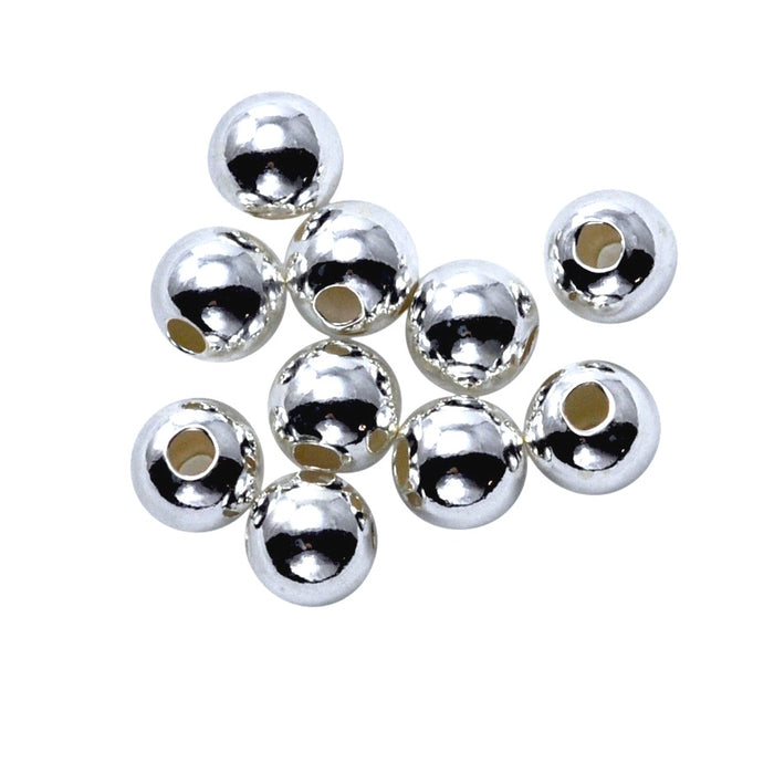 925 Sterling Silver Round Seamless Spacer Beads 2 mm , 3 mm , 4 mm , 5 mm , and 6 mm