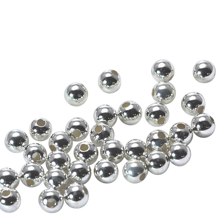 925 Sterling Silver Round Seamless Spacer Beads 2 mm , 3 mm , 4 mm , 5 mm , and 6 mm