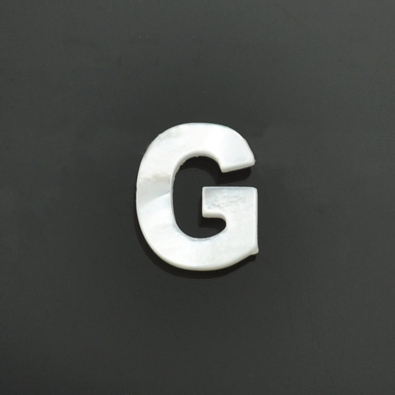 White Mother of Pearl Shell Alphabet Letter Initials Charms for Jewellery Making