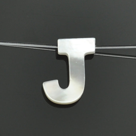 White Mother of Pearl Shell Alphabet Letter Initials Charms for Jewellery Making