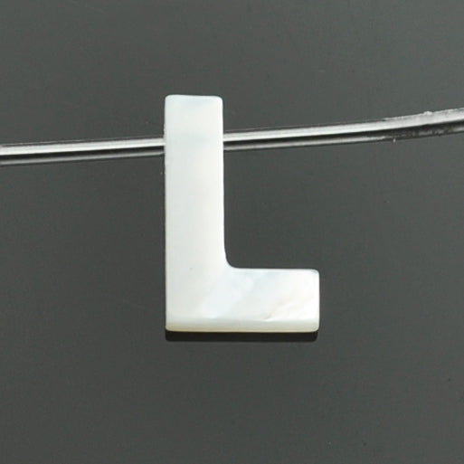 White Mother of Pearl Shell Alphabet Letter Initials Charms for Jewellery Making