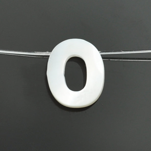 White Mother of Pearl Shell Alphabet Letter Initials Charms for Jewellery Making
