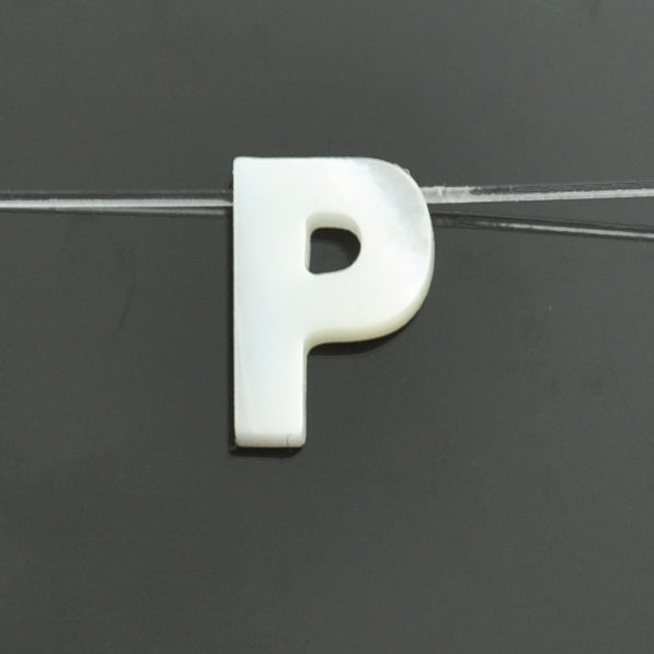White Mother of Pearl Shell Alphabet Letter Initials Charms for Jewellery Making