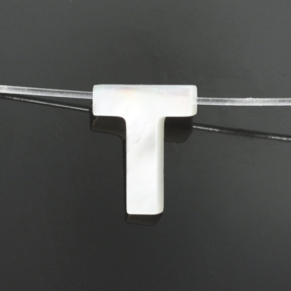 White Mother of Pearl Shell Alphabet Letter Initials Charms for Jewellery Making