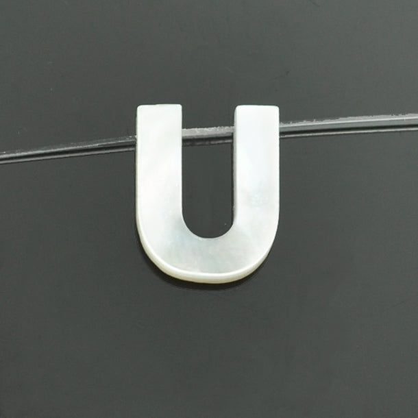 White Mother of Pearl Shell Alphabet Letter Initials Charms for Jewellery Making