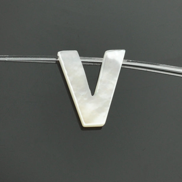 White Mother of Pearl Shell Alphabet Letter Initials Charms for Jewellery Making
