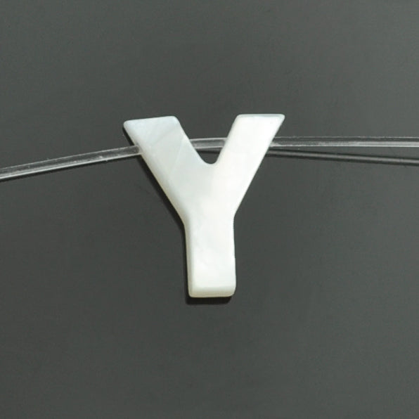 White Mother of Pearl Shell Alphabet Letter Initials Charms for Jewellery Making