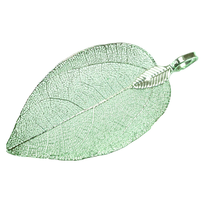 Real Bodhi Leaf Filigree Skeleton Leaves Charms Pendants 20x40 mm