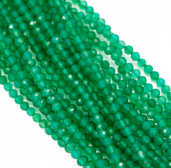 Size 2mm Faceted Round Semi-precious Gemstone Spacer Beads for Jewellery Making