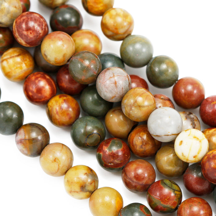 6mm Red Orange Semi-precious Gemstone Round beads for Jewellery Making 60 Pcs