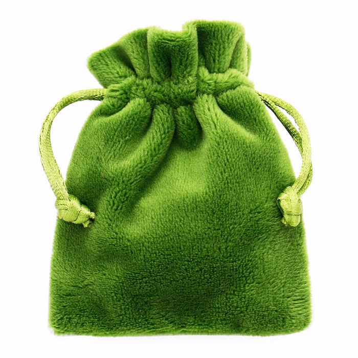 Velvet Jewellery Pouches 8cm x 10cm , Small Drawstring Gift Bags Thick Soft High Quality