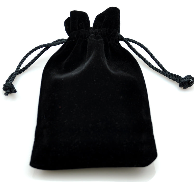 Velvet Jewellery Pouches 8cm x 10cm , Small Drawstring Gift Bags Thick Soft High Quality