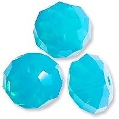 6mm blue Faceted Rondelle Crystal Cut Glass Beads  Spacer for Jewellery Making - The blue collection