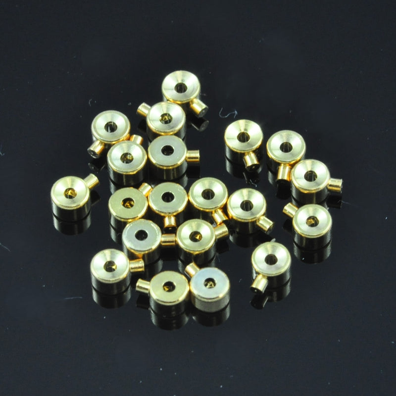 Gold Vermeil Crimp Beads, Gold Plated 925 Silver Beadalon Wire End Beads