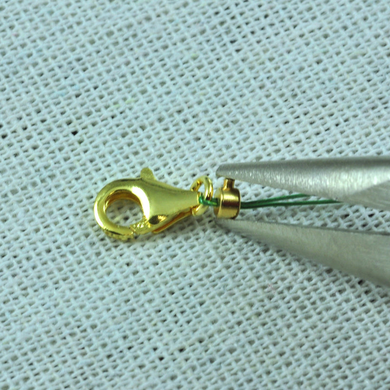 Gold Vermeil Crimp Beads, Gold Plated 925 Silver Beadalon Wire End Beads