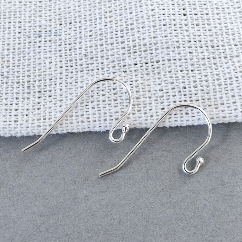 Earring hooks,  genuine solid sterling silver 925 Jewellery Making Findings