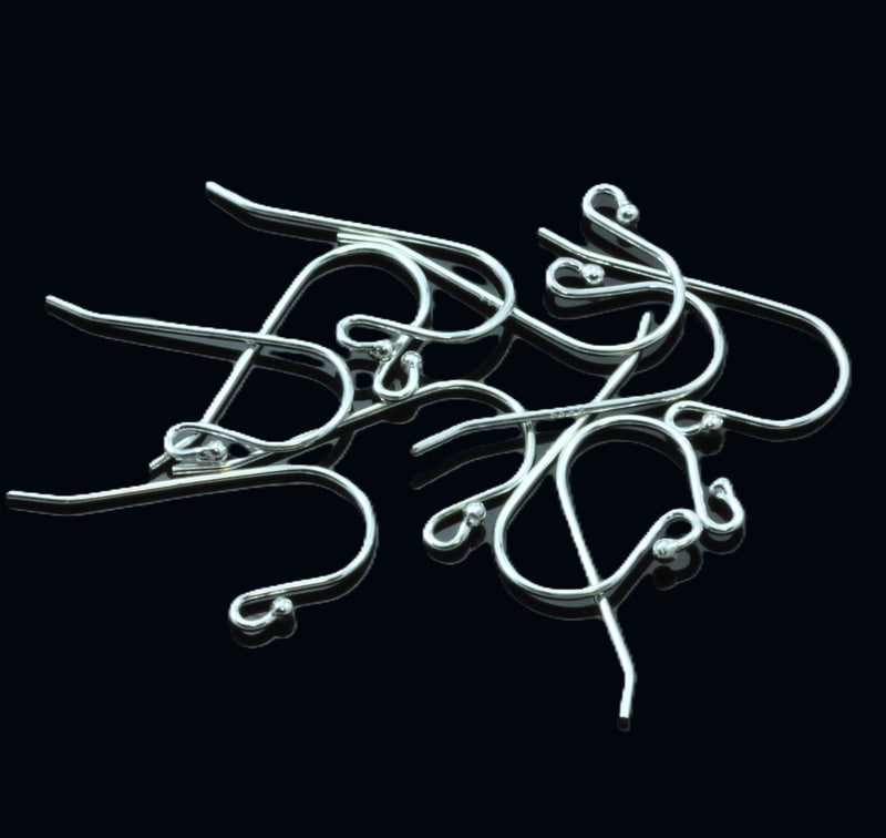 Earring hooks,  genuine solid sterling silver 925 Jewellery Making Findings