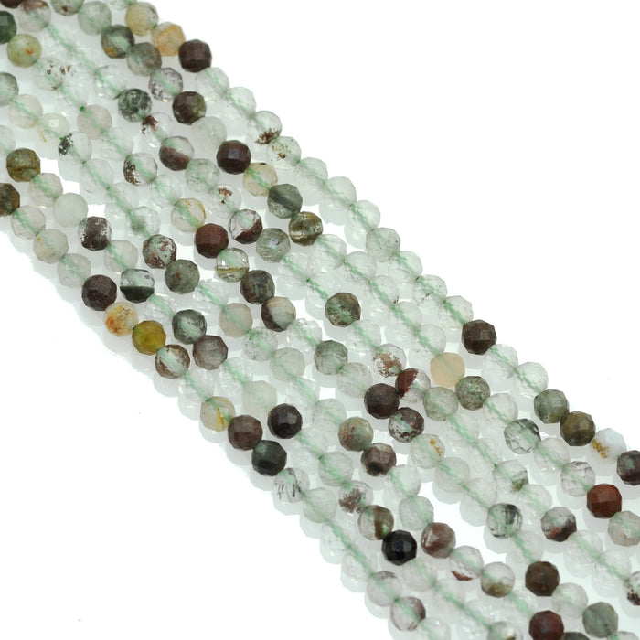 Size 3mm Faceted Round Semi-precious Gemstone Spacer Beads for Jewellery Making