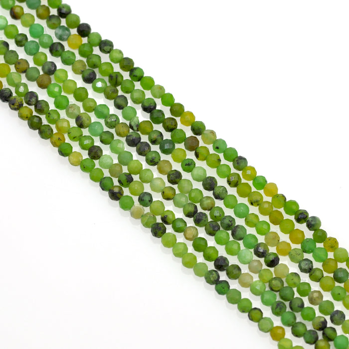 Size 3mm Faceted Round Semi-precious Gemstone Spacer Beads for Jewellery Making