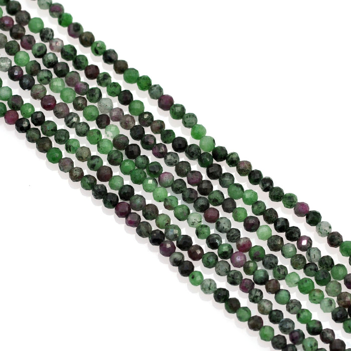 Size 3mm Faceted Round Semi-precious Gemstone Spacer Beads for Jewellery Making