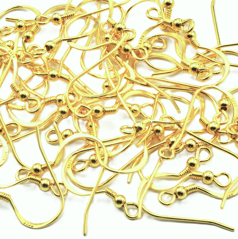 Gold Vermeil 925 Sterling Silver French Earring Wires Hooks Jewellery Findings