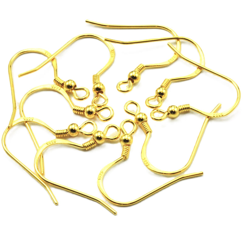 Gold Vermeil 925 Sterling Silver French Earring Wires Hooks Jewellery Findings