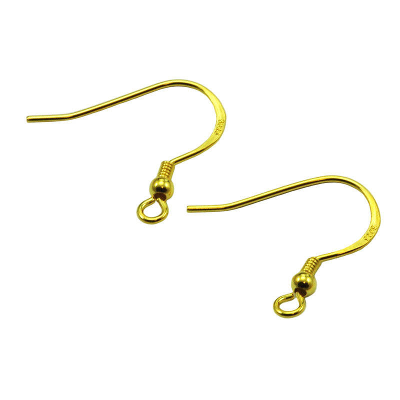 Gold Vermeil 925 Sterling Silver French Earring Wires Hooks Jewellery Findings