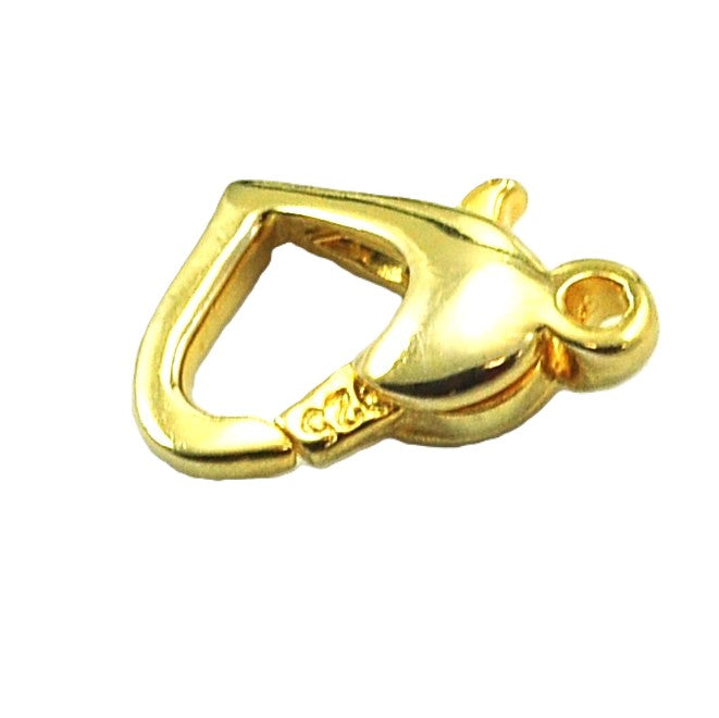 Gold Vermeil Sterling Silver Heart Lobster Trigger Clasp Jewellery Findings Fastener 11mm