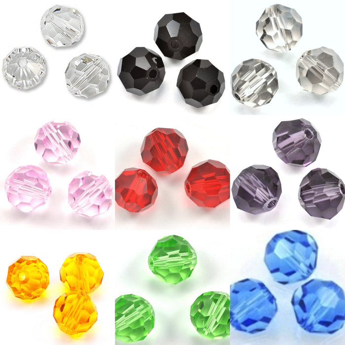 3mm Round Czech Faceted Crystals Cut Glass Beads Jewellery Making