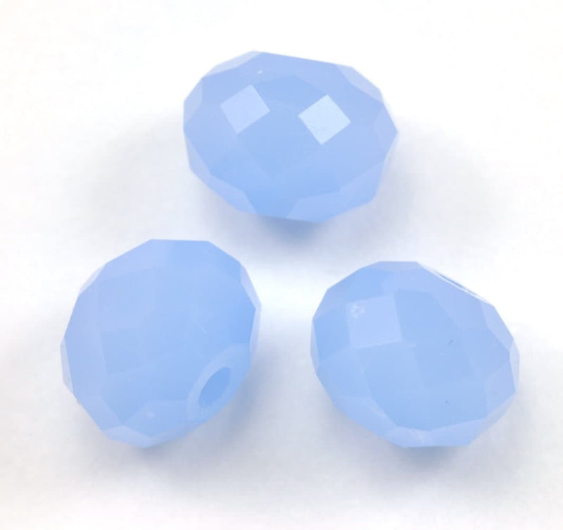 6mm blue Faceted Rondelle Crystal Cut Glass Beads  Spacer for Jewellery Making - The blue collection