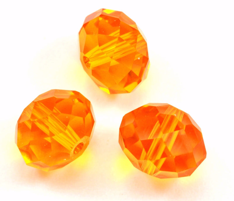 6mm Red, pink, yelllow and orange  Faceted Rondelle Crystal Cut Glass Beads  Spacer for Jewellery Making - The hot collection
