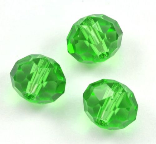 6mm Green  and Brown Faceted Rondelle Crystal Cut Glass Beads  Spacer for Jewellery Making -