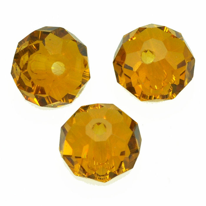 6mm Green  and Brown Faceted Rondelle Crystal Cut Glass Beads  Spacer for Jewellery Making -