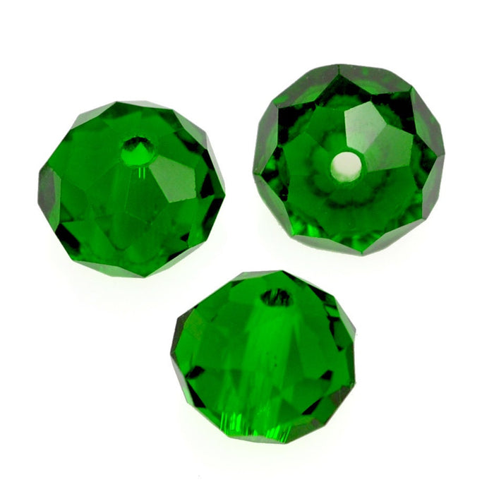 6mm Green  and Brown Faceted Rondelle Crystal Cut Glass Beads  Spacer for Jewellery Making -