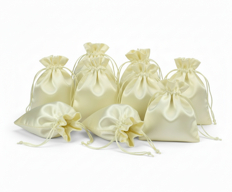 10 cm x 14 cm Silky Satin Wedding Favour Gift Bags Drawstring Jewellery Pouches Wholesale