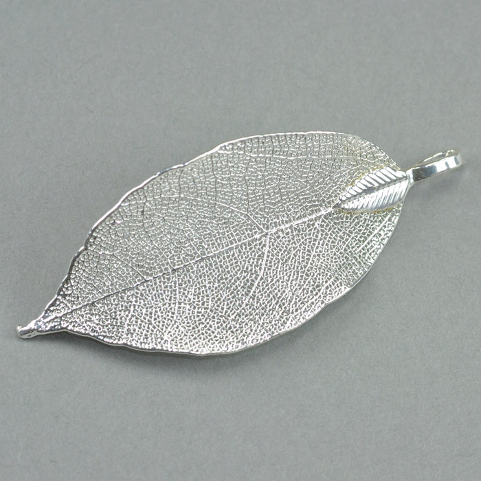 Real Bodhi Leaf Filigree Skeleton Leaves Charms Pendants 30x50 mm