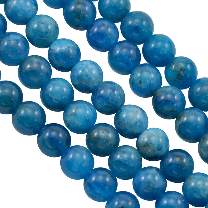 8mm Blue Semi-precious Gemstone Round beads for Jewellery Making 48Pcs