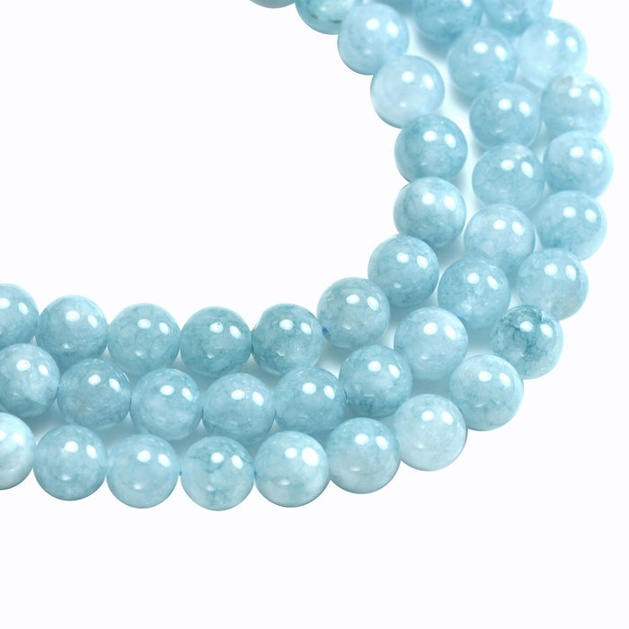 6mm Blue Semi-precious Gemstone Round beads for Jewellery Making 60Pcs