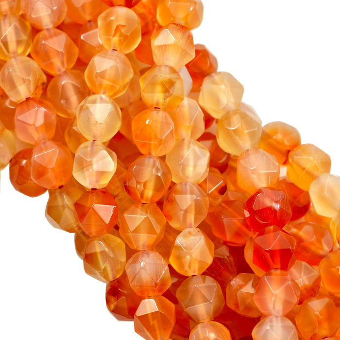 8 mm Faceted Nugget Star Cut Semi-precious Gemstone Beads for Jewellery Making