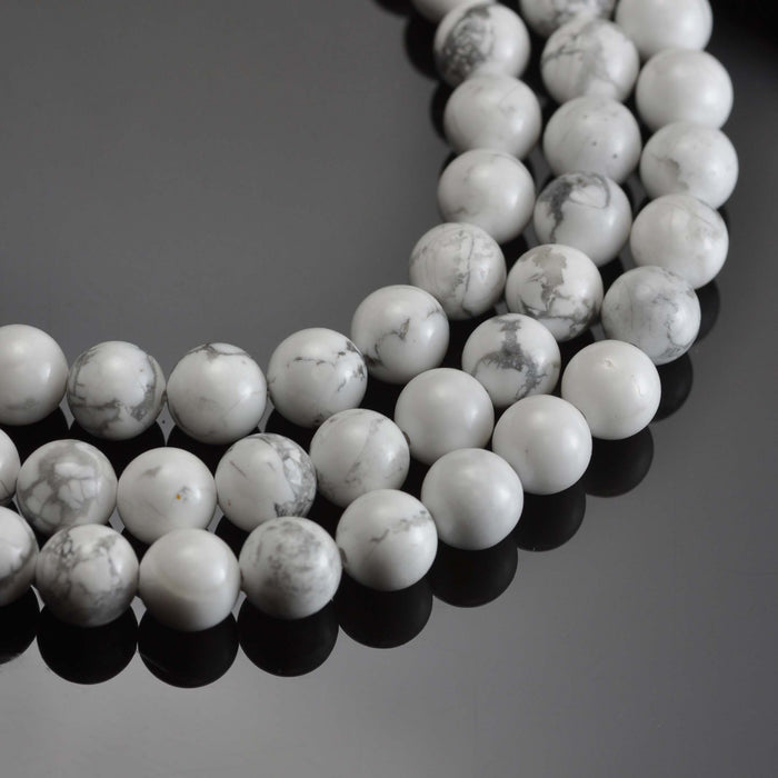 8mm Black White Grey Semi-precious Gemstone Round beads for Jewellery Making 48Pcs