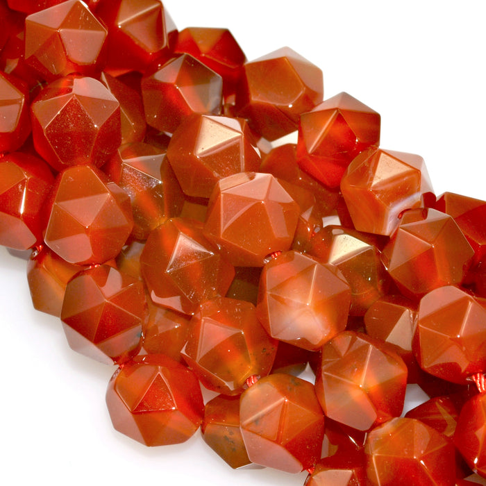 10 mm Faceted Nugget Star Cut Semi-precious Gemstone Beads for Jewellery Making