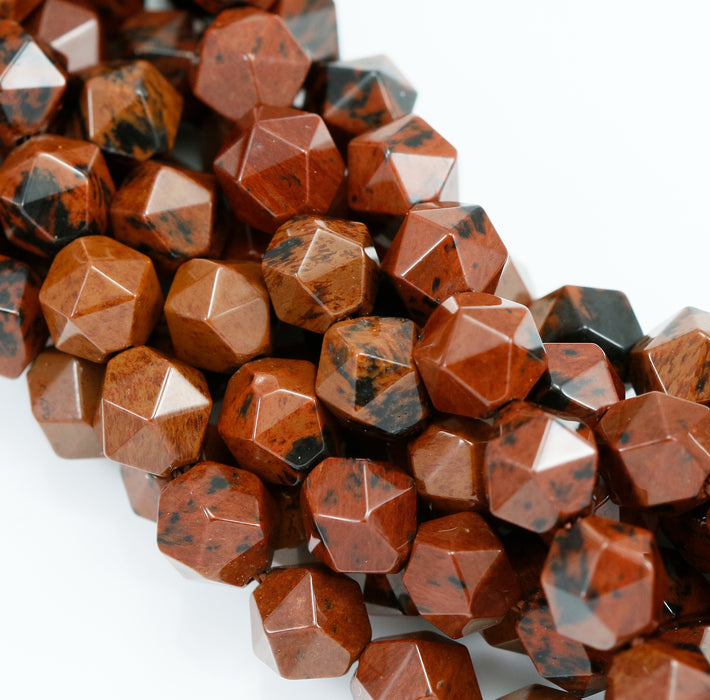 8 mm Faceted Nugget Star Cut Semi-precious Gemstone Beads for Jewellery Making