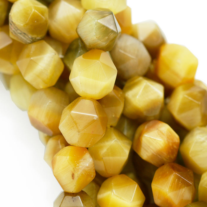 8 mm Faceted Nugget Star Cut Semi-precious Gemstone Beads for Jewellery Making