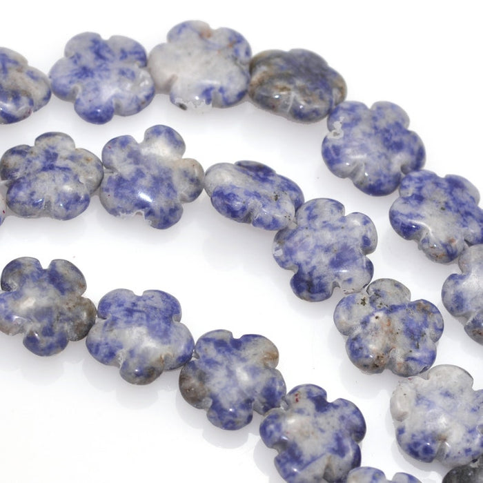 26 pcs Flower Semi Precious Gemstone Beads for Jewellery Making Size 16 mm