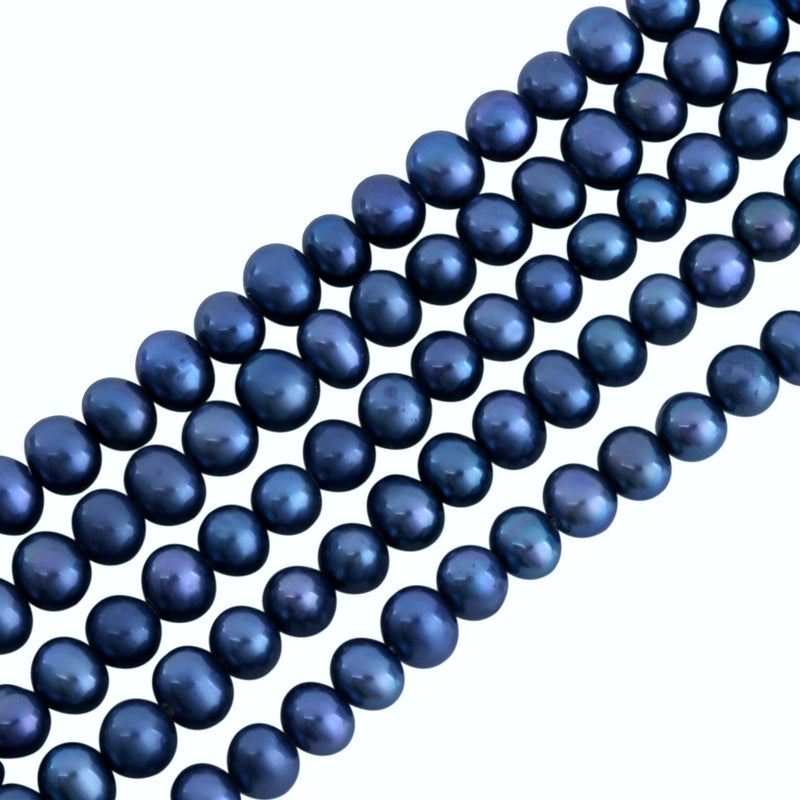 4-5mm Pink or Blue Round Potato Freshwater Pearls Beads AA