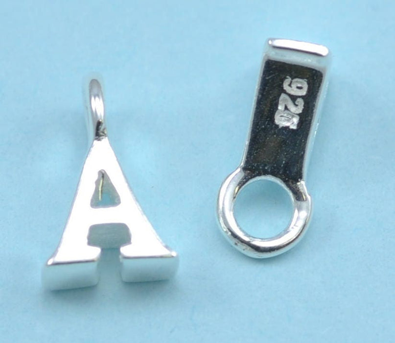 Tiny letters  in sterling silver 925 ,  alphabet charms . Genuine Solid 925 Initials